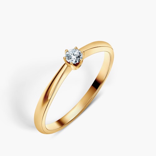 Pierścionek zaręczynowy SAVICKI: złoty, diament